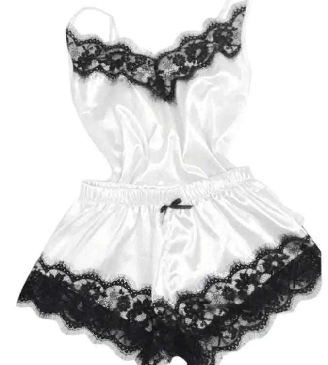 Luxe Poly Satin Lace Sleepwear Set