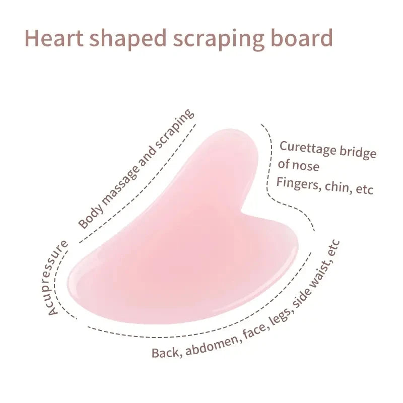 2-in-1 Rose Quartz-Style Face Roller & Gua Sha Kit – Cooling Facial Massage & Skin Revitalizer