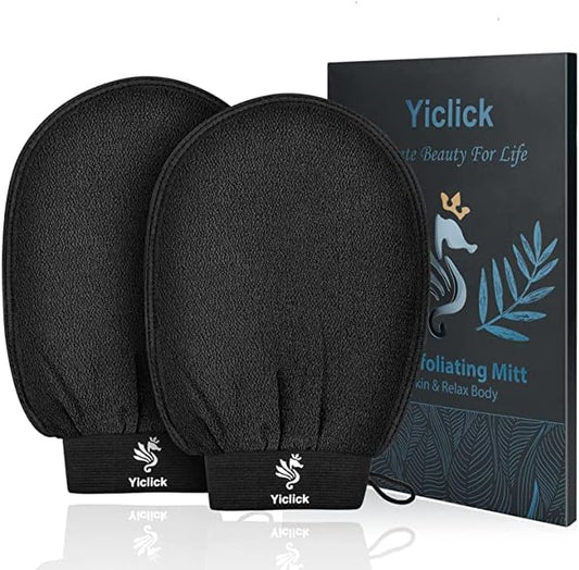 Exfoliating Gloves, Exfoliating Body Scrubber for Bath Shower Exfoliation, Body Scrub Exfoliator Loofah Sponge for Dead Skin Remover, Deep Korean Exfoliating Mitt