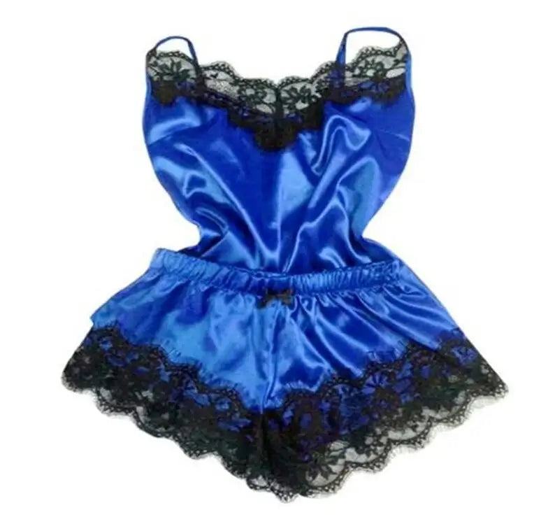 Luxe Poly Satin Lace Sleepwear Set