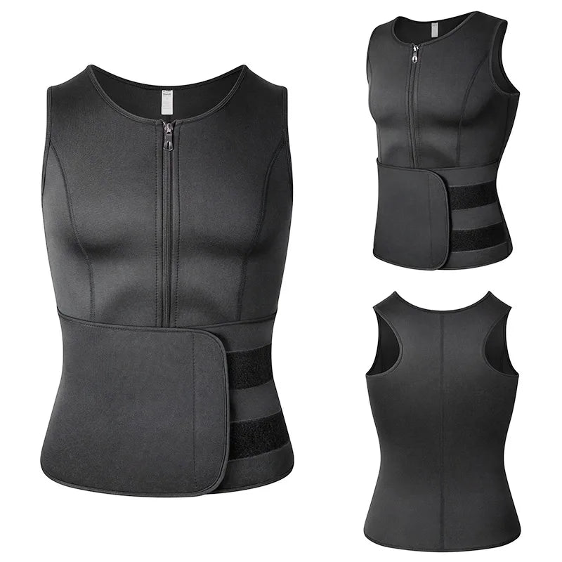 Vensslim Men’s Sauna Compression Vest – Waist Trainer, Fat Burner & Posture Support